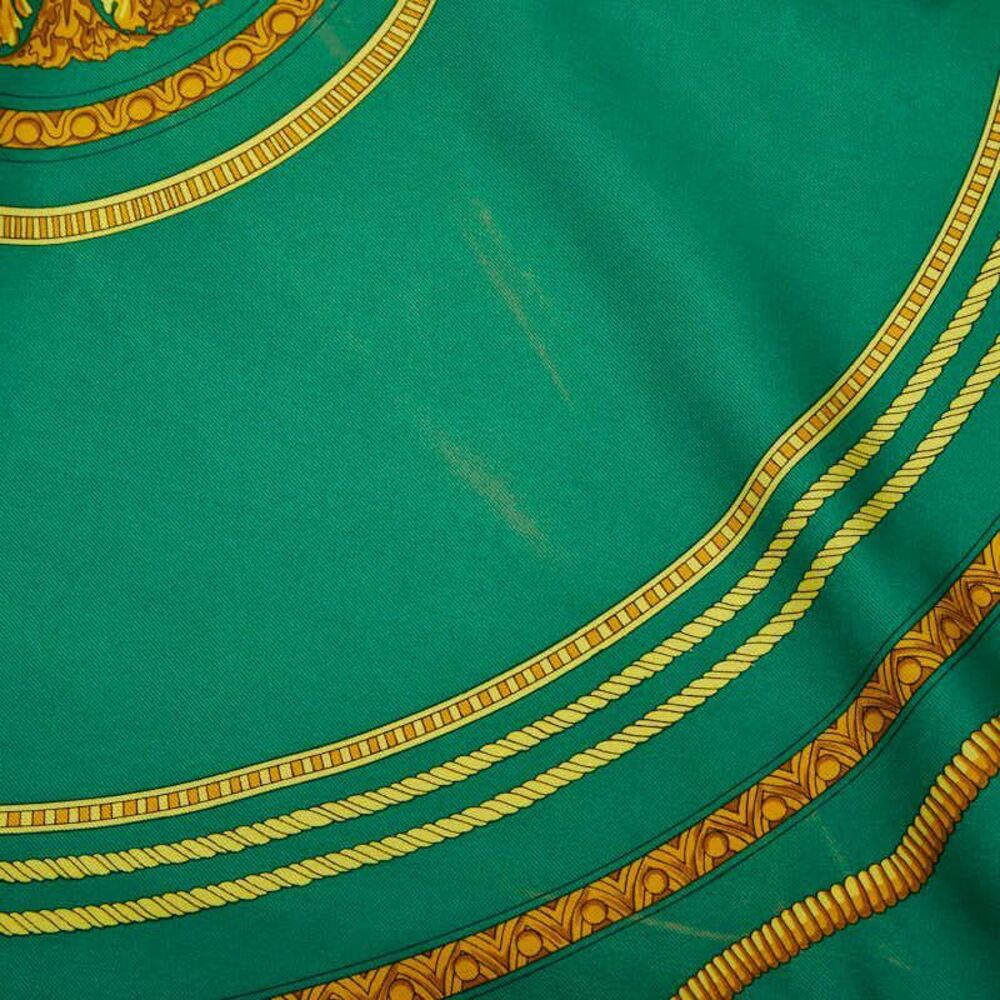 Celine Allover Pattern Green Multicolor Silk Ladi… - image 3